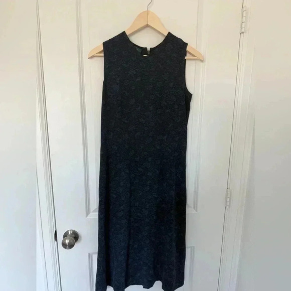 Ralph Lauren Dresses & Skirts - Ralph Lauren 100% Silk Black Blue Floral Print Sleeveless Maxi Dress, Size 6